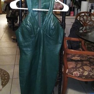 Leather dress